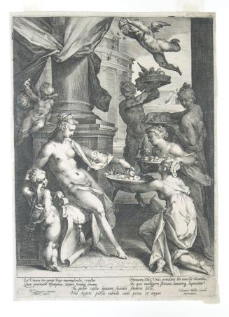 Venus Receiving Flowers, Fruits, and Birds from Nymphs