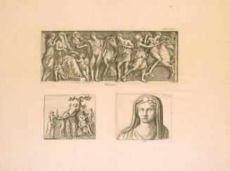 Sheet of Roman Reliefs with "Meleagro" (Hippolytus)