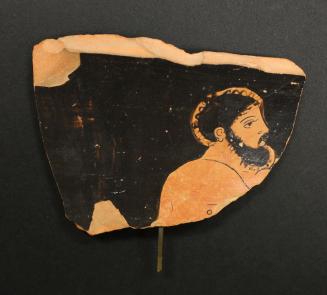 Sherd of an Attic Red-Figure Kylic-Krater (Mixing Bowl), Depicting an Elder