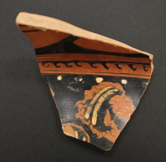 Sherd of an Apulian Red-Figure Bell-Krater (Mixing Bowl), Depicting a Satyr