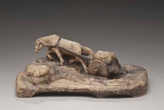 Inkstand with Horse Pulling a Stone-Laden Cart