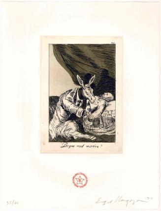 De qué mal morirá [Of what illness will he die?] from the series The Return to Goya’s Caprichos