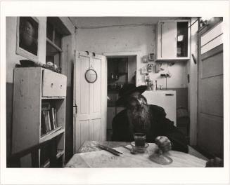 Hassidic Man Drinking Tea at Home, Israel