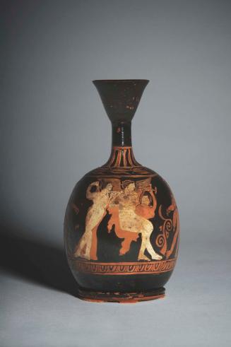 Squat Lekythos Depicting Eros and Dionysos