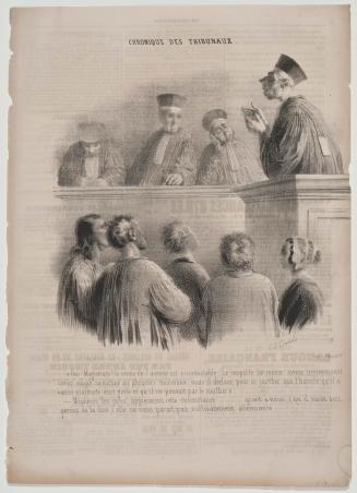 Cronique des tribuneaux, number 1: Oui Magistrats! . . . , published in Le Charivari